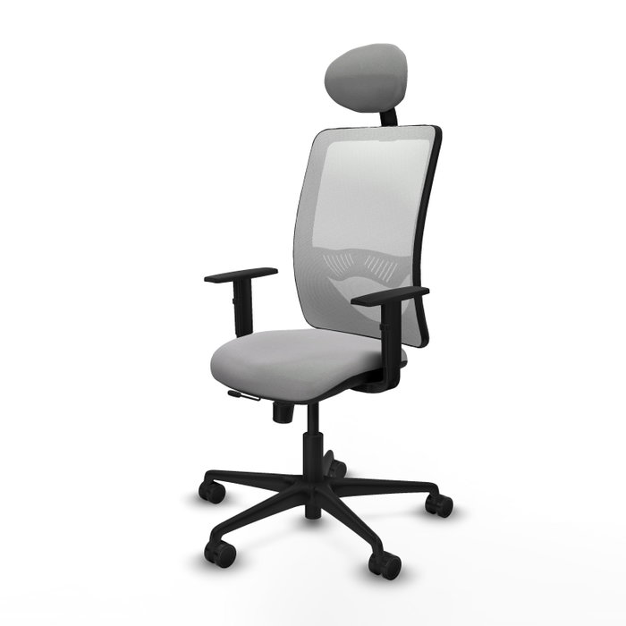 PIQUERAS Y CRESPO Silla de oficina Zulema con mecanismo Sincro/Traslack, Gris claro y Blanco PIQUERAS Y CRESPO Silla de oficina Zulema con mecanismo Sincro/Traslack, Gris claro y Blanco