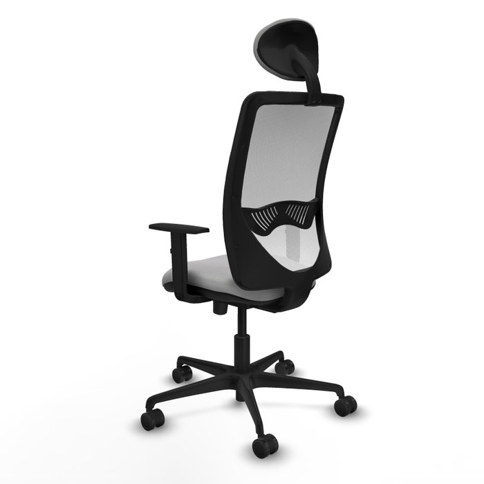 PIQUERAS Y CRESPO Silla de oficina Zulema con mecanismo Sincro/Traslack, Gris claro y Blanco PIQUERAS Y CRESPO Silla de oficina Zulema con mecanismo Sincro/Traslack, Gris claro y Blanco
