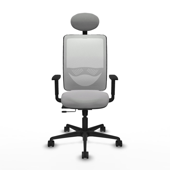 PIQUERAS Y CRESPO Silla de oficina Zulema con mecanismo Sincro/Traslack, Gris claro y Blanco PIQUERAS Y CRESPO Silla de oficina Zulema con mecanismo Sincro/Traslack, Gris claro y Blanco