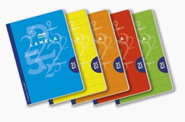 Lamela Libreta Grapada 50H A4 90gr Cuadrovía 3mm con Margen (Set de 5) (Set de 5)