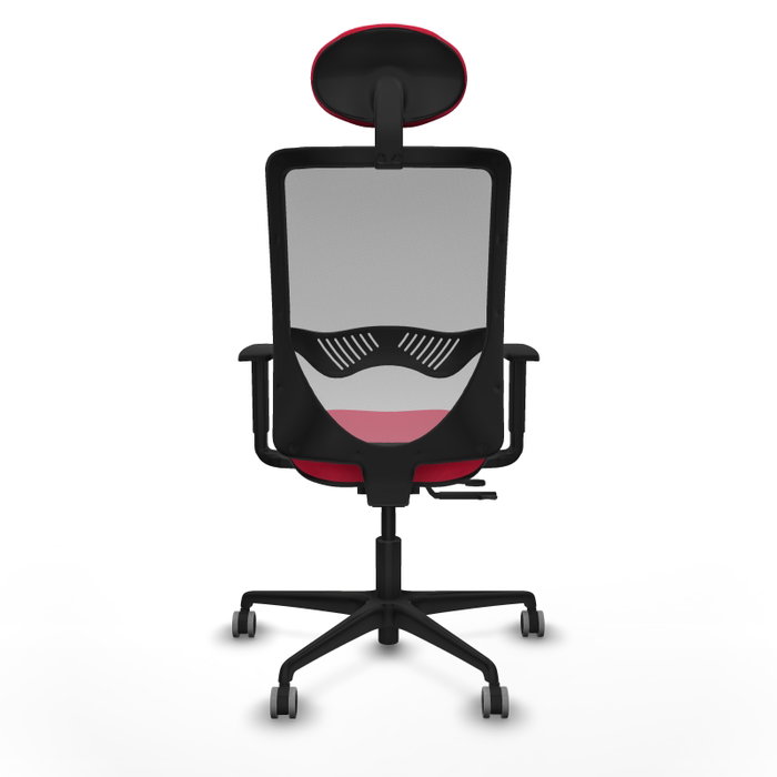 PIQUERAS Y CRESPO Silla de oficina Zulema con mecanismo Sincro/Traslack, Rojo y Gris