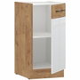 Rock Columna Roble Lancelot y melamina blanco brillo 40 cm