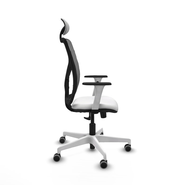 PIQUERAS Y CRESPO Silla de oficina Motilla Gris y Blanca con Mecanismo Sincro