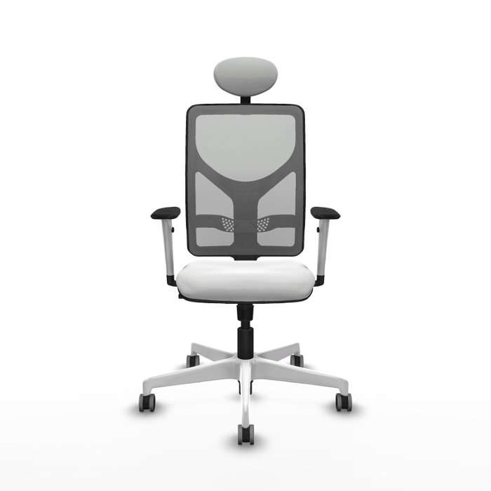 PIQUERAS Y CRESPO Silla de oficina Motilla Gris y Blanca con Mecanismo Sincro
