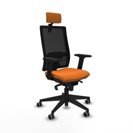 PIQUERAS Y CRESPO Silla de oficina Horna Naranja y Negro