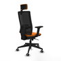PIQUERAS Y CRESPO Silla de oficina Horna Naranja y Negro