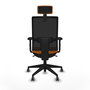PIQUERAS Y CRESPO Silla de oficina Horna Naranja y Negro