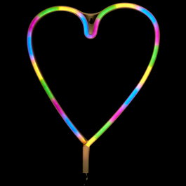 Home Deco Factory Deco Neón LED Corazón Colores