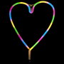 Home Deco Factory Deco Neón LED Corazón Colores
