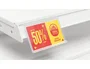 Q-connect Soporte portaprecios para ganchos en T, etiqueta 39x60mm, transparente