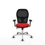 PIQUERAS Y CRESPO Silla de oficina Jorquera Sincro/Traslack Rojo/Negro