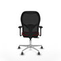 PIQUERAS Y CRESPO Silla de oficina Jorquera Sincro/Traslack Rojo/Negro
