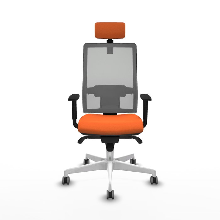 PIQUERAS Y CRESPO Silla de oficina Horna con mecanismo Sincro, Naranja y Gris PIQUERAS Y CRESPO Silla de oficina Horna con mecanismo Sincro, Naranja y Gris