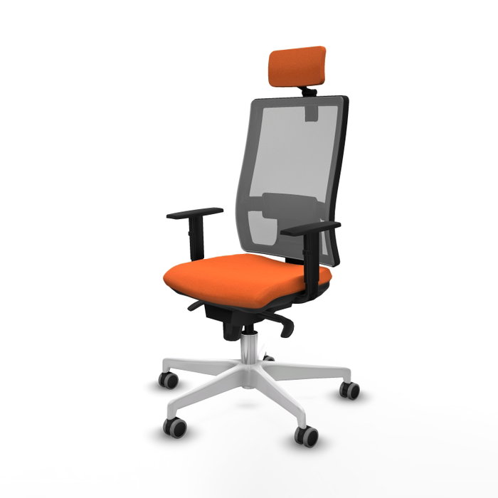 PIQUERAS Y CRESPO Silla de oficina Horna con mecanismo Sincro, Naranja y Gris PIQUERAS Y CRESPO Silla de oficina Horna con mecanismo Sincro, Naranja y Gris