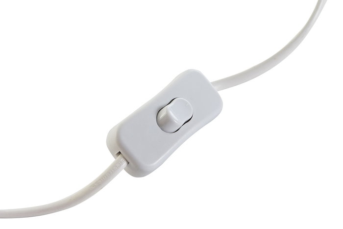 DKD Home Decor Lámpara Sobremesa Sufla Shabby Multicolor Blanco 18 x 23 x 18 cm