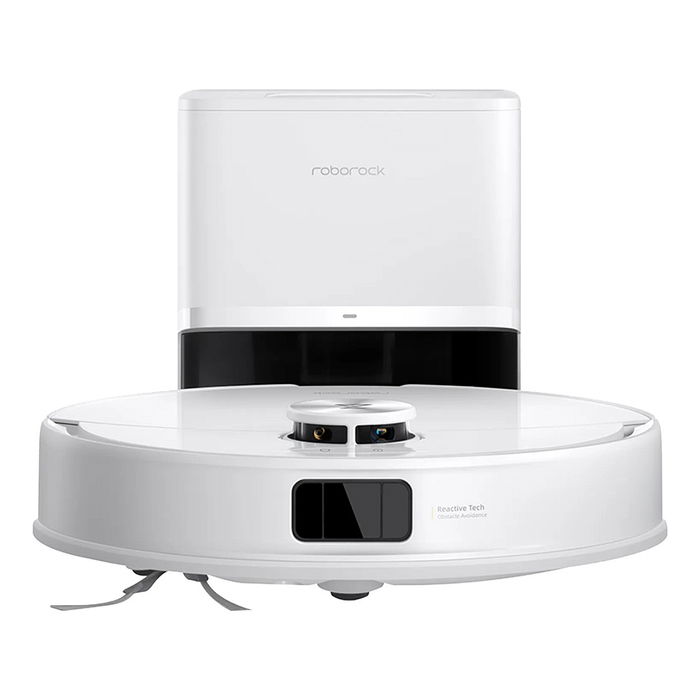 Roborock Q10 VF+ Aspirador y Fregador Robot sin Bolsa, Blanco, con Estación de Auto-Vaciado RockDock Plus y Mopa, LiDAR, WiFi, 10000 Pa