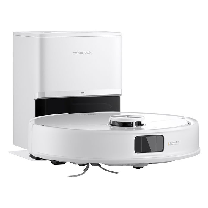 Roborock Q10 VF+ Aspirador y Fregador Robot sin Bolsa, Blanco, con Estación de Auto-Vaciado RockDock Plus y Mopa, LiDAR, WiFi, 10000 Pa