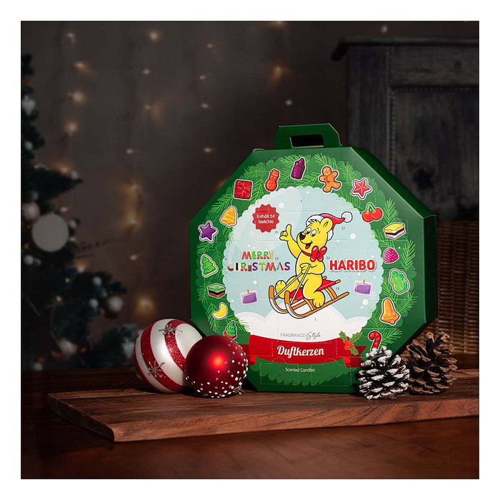 HARIBO Calendario de Adviento de Velas Teelichter Multicolor