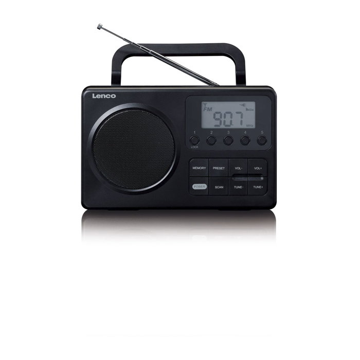Lenco MPR-035BK Radio Portátil PLL FM con Pantalla LCD - Negro Lenco MPR-035BK Radio Portátil PLL FM con Pantalla LCD - Negro