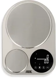 Ade Báscula de cocina digital ISABELLA ADE4262379094097 Acero inoxidable/Plástico 23 x 16,5 cm para dos personas