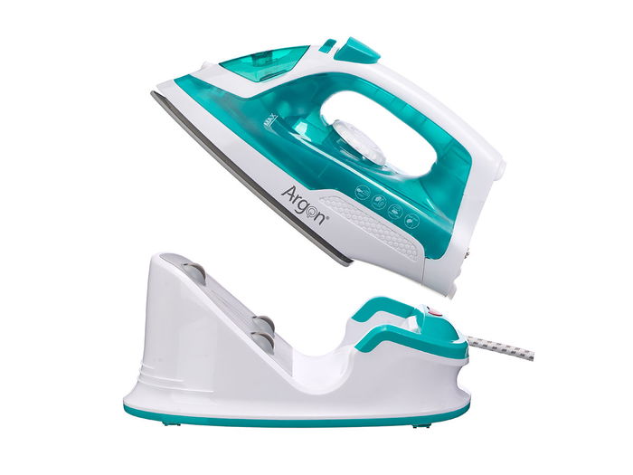 Argon Plancha Inalambrica con Base Verde Ceramico 1600W 25x20.2x13.2 cm (Set de 6)