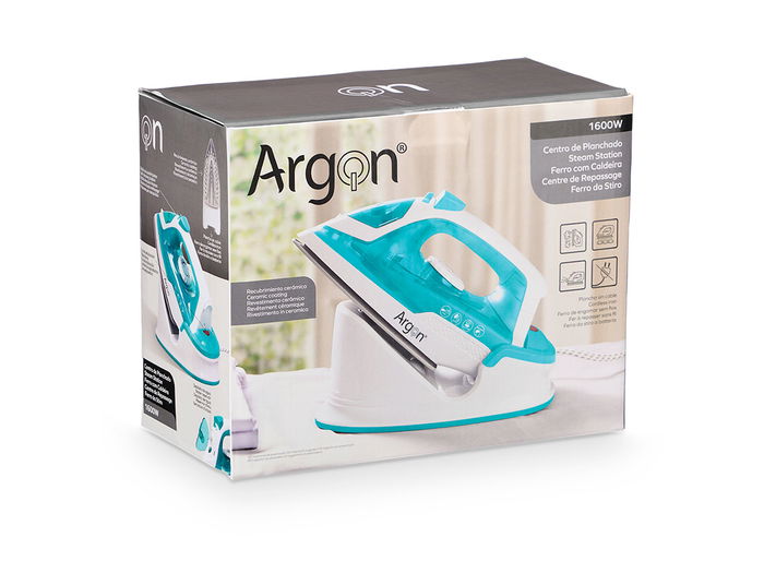 Argon Plancha Inalambrica con Base Verde Ceramico 1600W 25x20.2x13.2 cm (Set de 6)