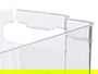 Kinvara Set 3 Bandejas Organizadoras Transparentes para Nevera de Plástico (PS) - Medidas: 37x21.5x11 cm, 34x19x9.5 cm, 31.5x15.5x9 cm (Set de 4)