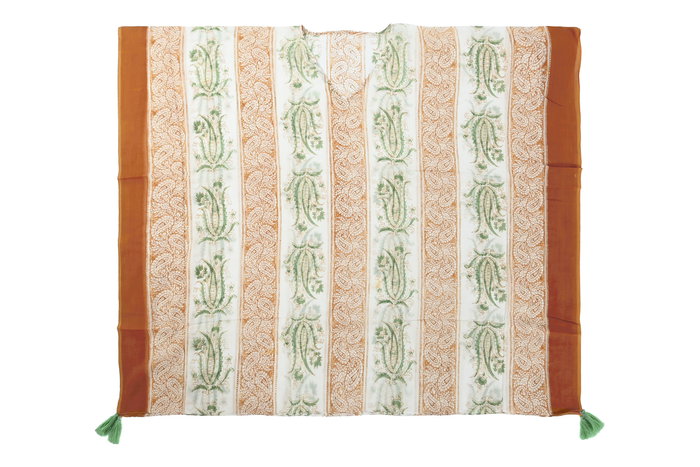 DKD Home Decor Kaftan Mediterraneo Amalfi Mostaza Verde 180 x 90 cm (4 Unidades)