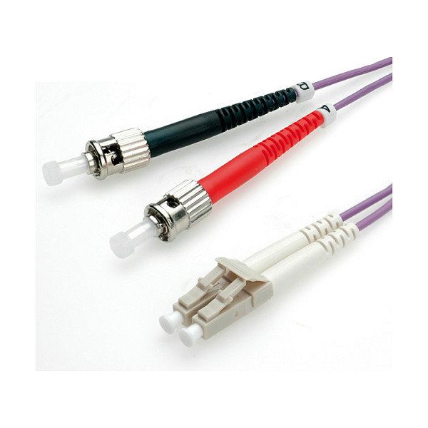 ROLINE Cable de fibra óptica OM4 LC/ST 50/125µm, 10m, Violeta ROLINE Cable de fibra óptica OM4 LC/ST 50/125µm, 10m, Violeta