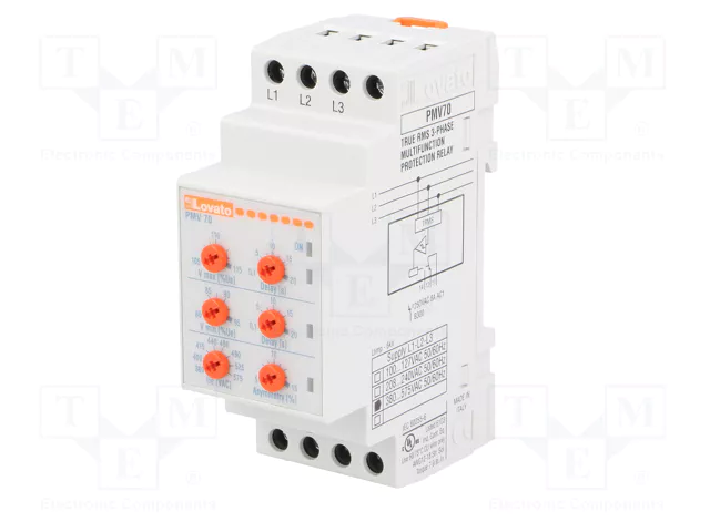 LOVATO ELECTRIC PMV70A575 Relé de monitorización de tensión SPDT