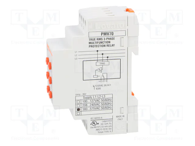 LOVATO ELECTRIC PMV70A575 Relé de monitorización de tensión SPDT