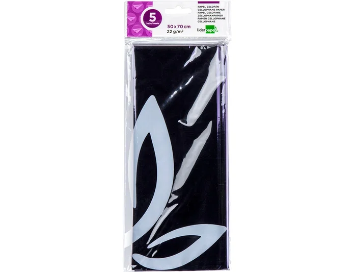 Liderpapel Papel celofán Violeta 50x70 cm 5 hojas