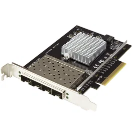 StarTech Tarjeta de Red PCI Express 10 Gigabit con 4 Puertos SFP+ y Chip Intel XL710 para Servidores