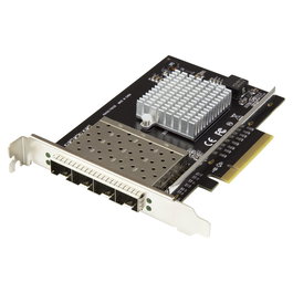 StarTech Tarjeta de Red PCI Express 10 Gigabit con 4 Puertos SFP+ y Chip Intel XL710 para Servidores