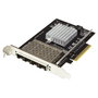 StarTech Tarjeta de Red PCI Express 10 Gigabit con 4 Puertos SFP+ y Chip Intel XL710 para Servidores