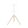 Onkron TS1220-W Soporte para TV de Piso para 65 pulgadas, Blanco y Madera