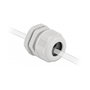 DeLOCK Prensaestopas PG21 para dos cables redondos, Gris