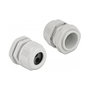 DeLOCK Prensaestopas PG21 para dos cables redondos, Gris