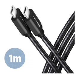 Axagon BUCM3-CM10AB Cable USB-C 3.2 Gen 1 a USB-C 3.2 Gen 1, 1m, negro