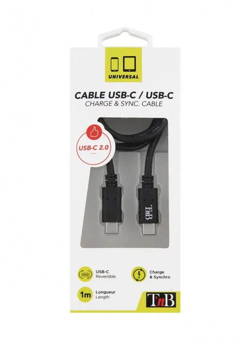 Tnb Cable USB-C a USB-C Negro 1m