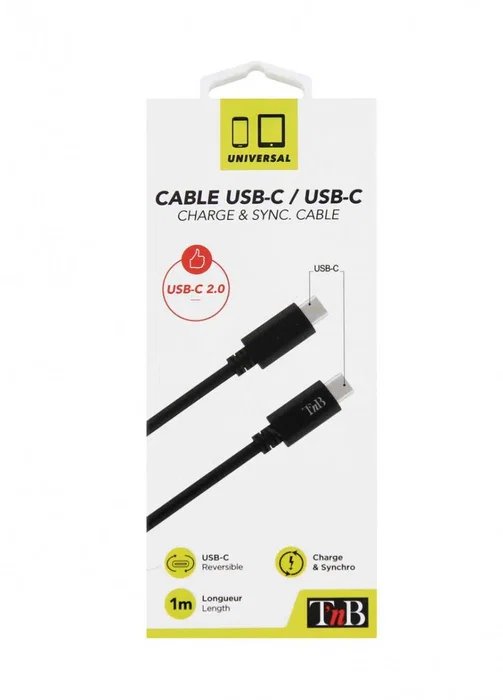 Tnb Cable USB-C a USB-C Negro 1m