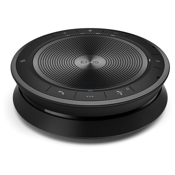 EPOS Expand 40+ Altavoz Bluetooth Teleconferencias Universal, Negro/Gris, USB-C, Bluetooth 5.0, Micrófono Mudo, 18h Batería, Certificado Google Meet, Incluye BTD 800