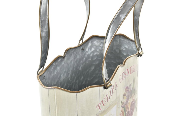 Macetero Shabby DKD Home Decor Rosa 14 x 38.5 x 29 cm Set de 2 (2 Unidades)