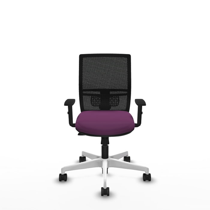 PIQUERAS Y CRESPO Silla de oficina Yunquera con mecanismo Sincro/Traslack, Morado y Negro