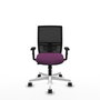PIQUERAS Y CRESPO Silla de oficina Yunquera con mecanismo Sincro/Traslack, Morado y Negro