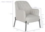 DKD Home Decor Sillón Beige y Negro 73 x 79.5 x 65 cm Poliester Metal
