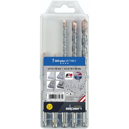 Alpen SDS-plus F4 MB5 Juego de 5 Brocas para Hormigón y Piedra