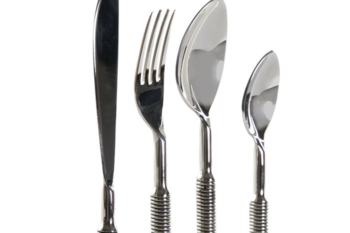 DKD Home Decor Set de Cubertería de 16 Piezas en Inox Plateado DKD Home Decor Set de Cubertería de 16 Piezas en Inox Plateado