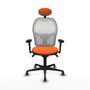 PIQUERAS Y CRESPO Silla de oficina Jorquera Naranja y Blanco