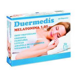 Dis DUERMEDIS 1,95 mg Melatonina 30 Cápsulas - Complemento Alimenticio para el Sueño